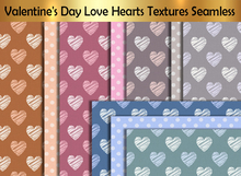 Valentine's Day Love Hearts Textures Seamless P