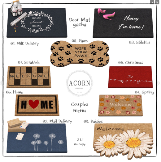 04. ACORN Door Mat Gacha -Spring