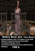 Native Rose wolf  Torn Dress