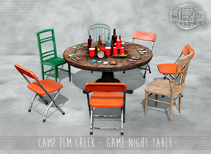 -DRD- Camp Elm Creek - Game Night Table