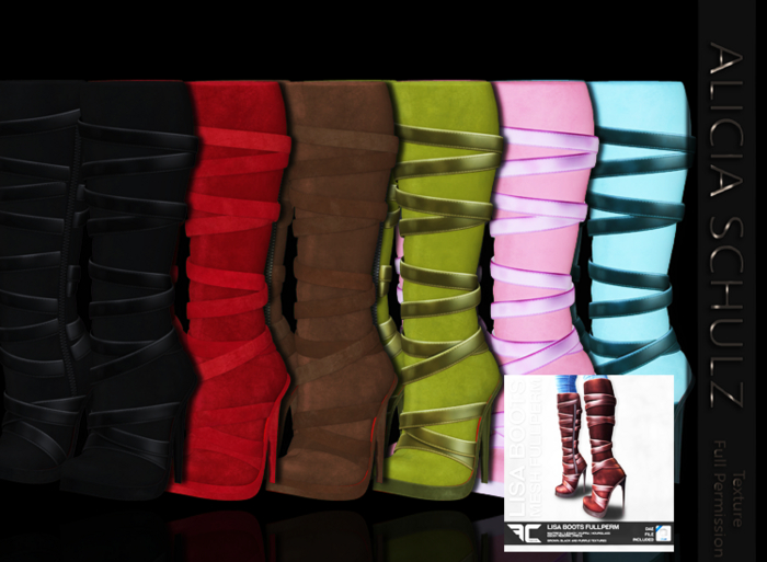 [Alicia Schulz] Texture for FLECHA Lisa Boots Fullperm set 2