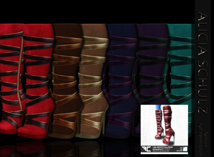 [Alicia Schulz] Texture for FLECHA Lisa Boots Fullperm set 1