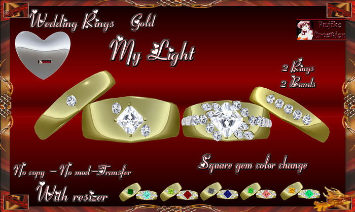 FC - wedding ring - " My light Gold " 