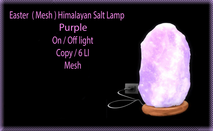 Easter  ( Mesh ) Himalayan Salt Lamp ( Purple  )