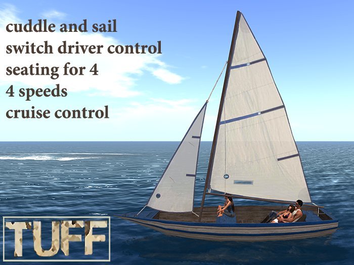[TUFF] Blue & White Cuddle Sailboat Rezzer