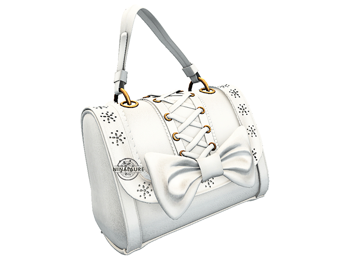Zenith | Cozy Spring | Leather Bow Handbag (White)