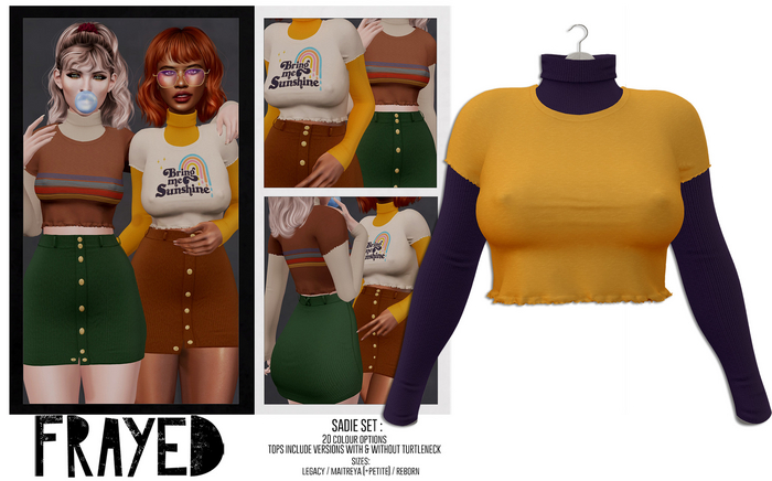 Frayed - Sadie Top - Mustard