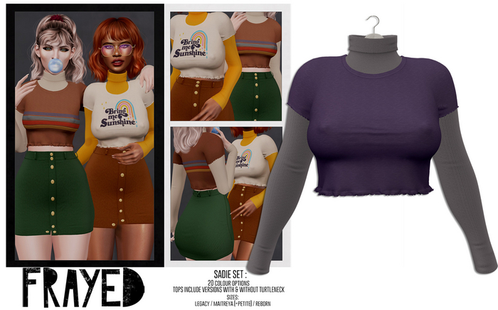 Frayed - Sadie Top - Purple