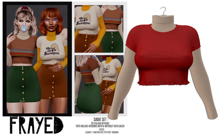 Frayed - Sadie Top - Red