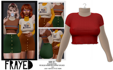 Frayed - Sadie Top - Red