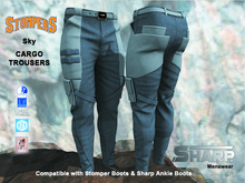 Sharp Cargo jean Sky leather