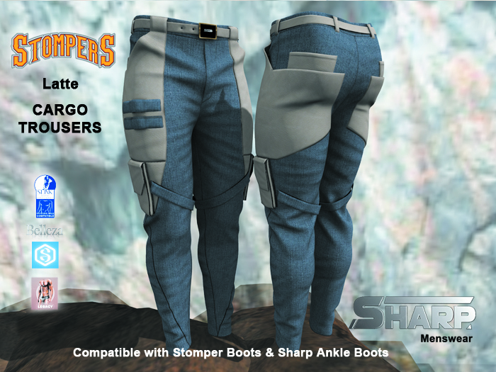 Sharp Cargo jean Latte leather 