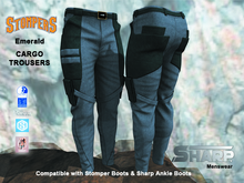 Sharp Cargo jean Emerald leather
