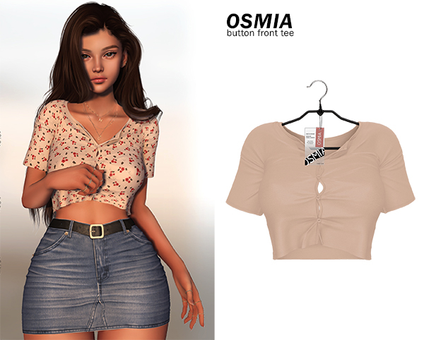 OSMIA - Parker.ButtonFrontTee - Ivory