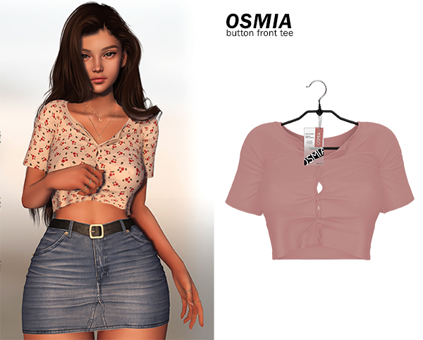 OSMIA - Parker.ButtonFrontTee - Nude