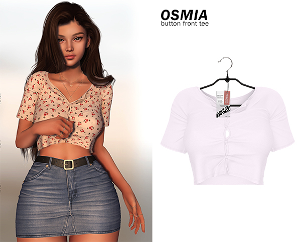 OSMIA - Parker.ButtonFrontTee - Snow