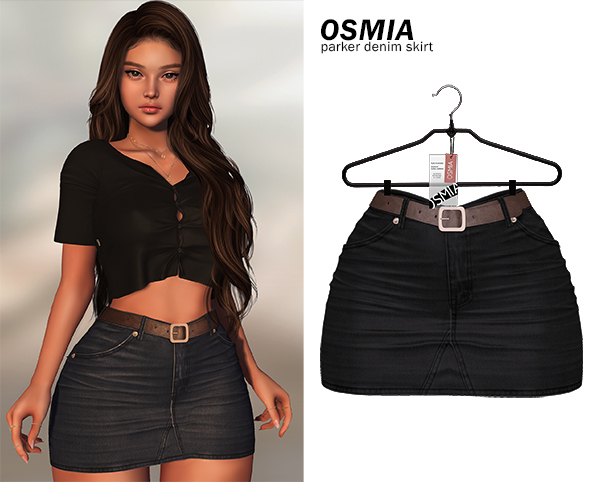 OSMIA - Parker.Denim Skirt - Ink