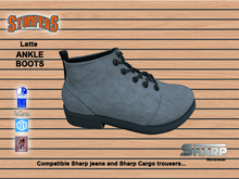 SHARP Ankle Boots latte