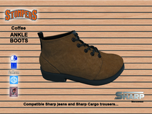 SHARP Ankle Boots coffee
