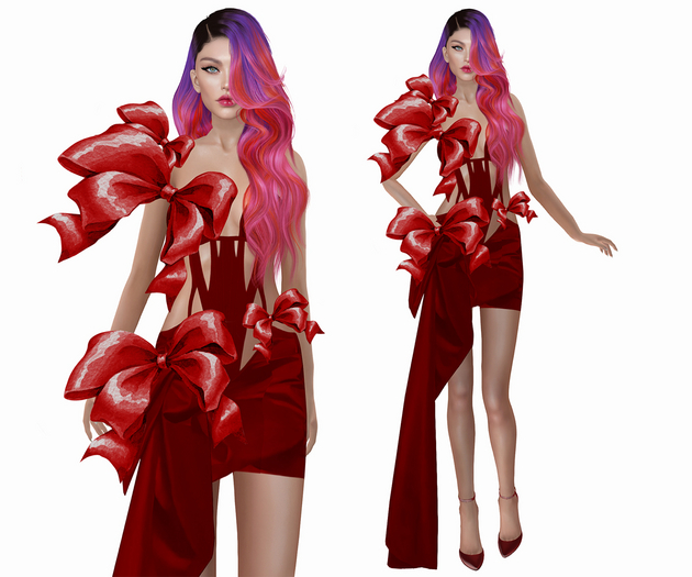 Royal ribbons dress