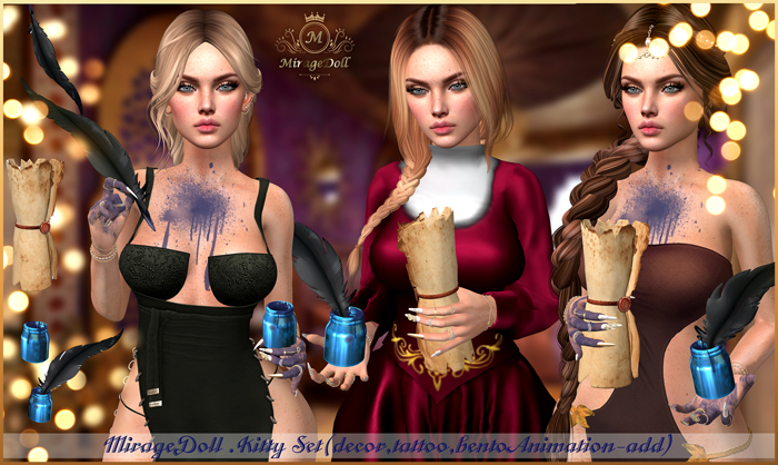 MirageDoll .Kitty Set(decor,tattoo,bentoAnimation-add)