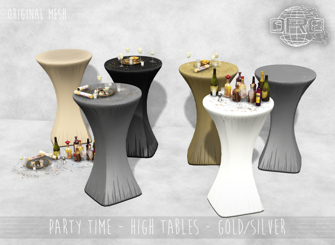 -DRD- Party Time - High Tables - Gold/Silver