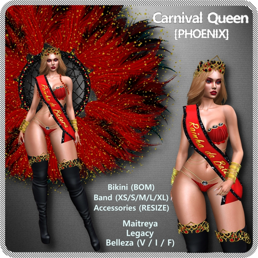 ::Art Fashion:: Carnival Queen - PHOENIX (Bag)