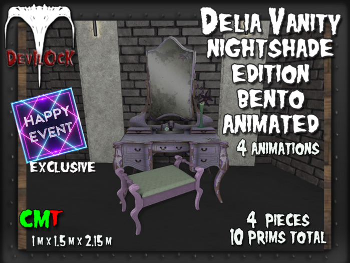 DEVILOCK - Delia Vanity Set - NIGHTSHADE ED. (ADD TO UNPACK)