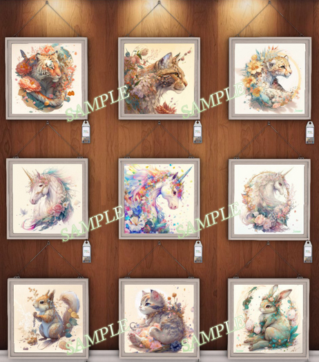 Pastel Animals Artwork Fat Pack
