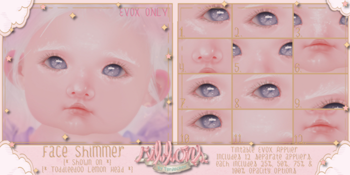 {Ribbons} Face Shimmer - EvoX {Box}