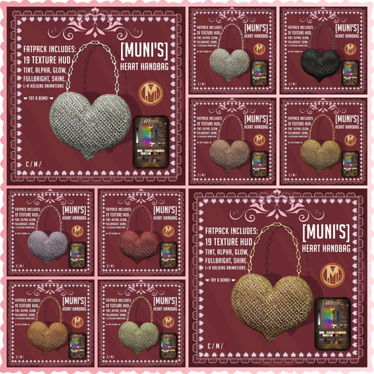[Muni's]  Heart Handbag ➤ FATPACK 