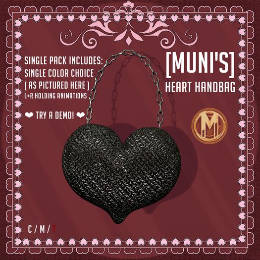 [Muni's] Heart Handbag 002