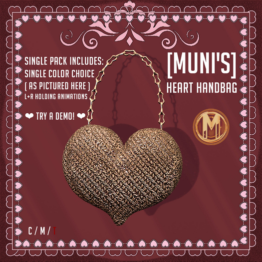 [Muni's] Heart Handbag 003