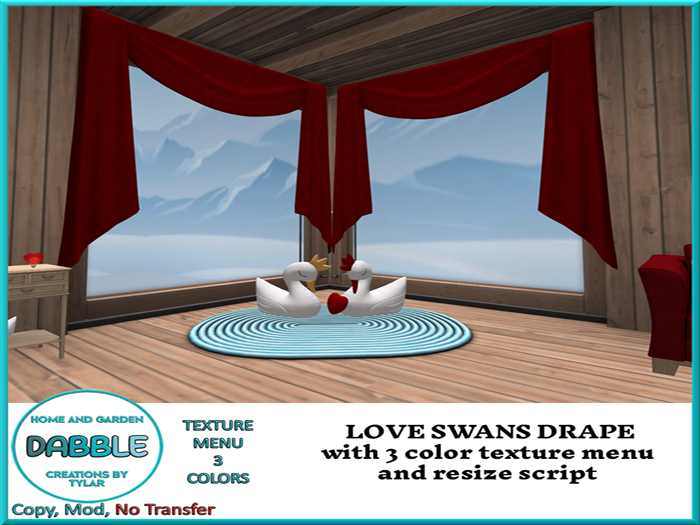 DB LOVE SWANS DRAPE  add me