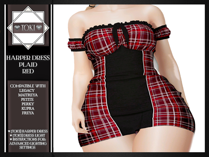 [TOKI] Harper Dress Plaid Red
