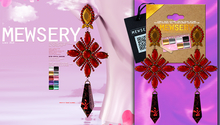 #MEWSERY Retro Crystal Earrings{Ruby} - unrigged