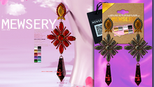 #MEWSERY Retro Crystal Earrings{Gray} - unrigged