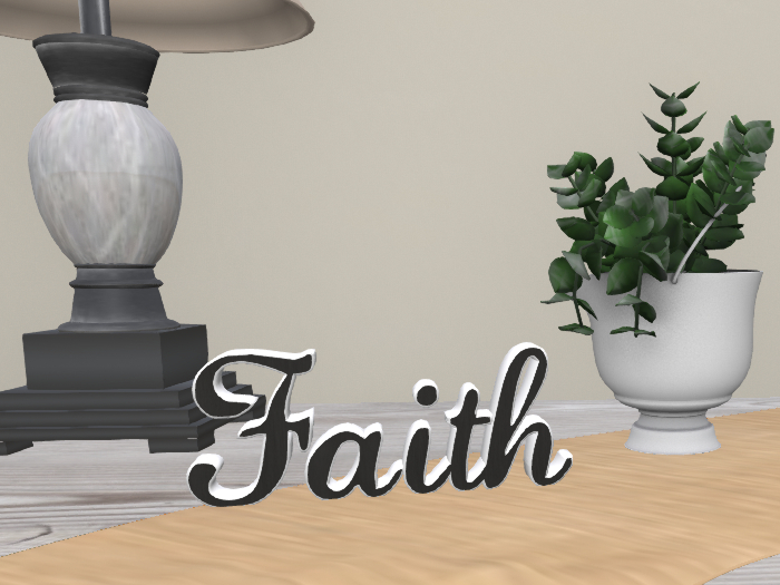 Word Block "Faith" Shelf Sitter