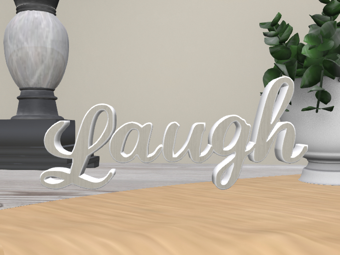 Word Block "Laugh" Shelf Sitter