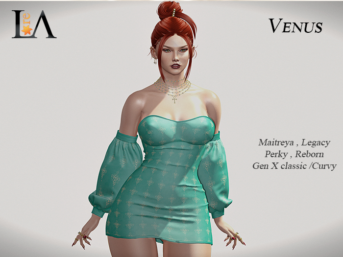 Unpack Dress Venus Turquoise