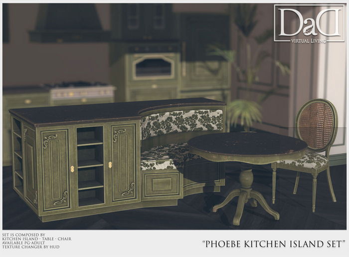 DaD - Phoebe Kitchen Island Set - PG  