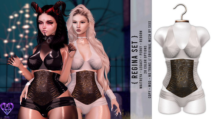 - sixx - Regina Set - White