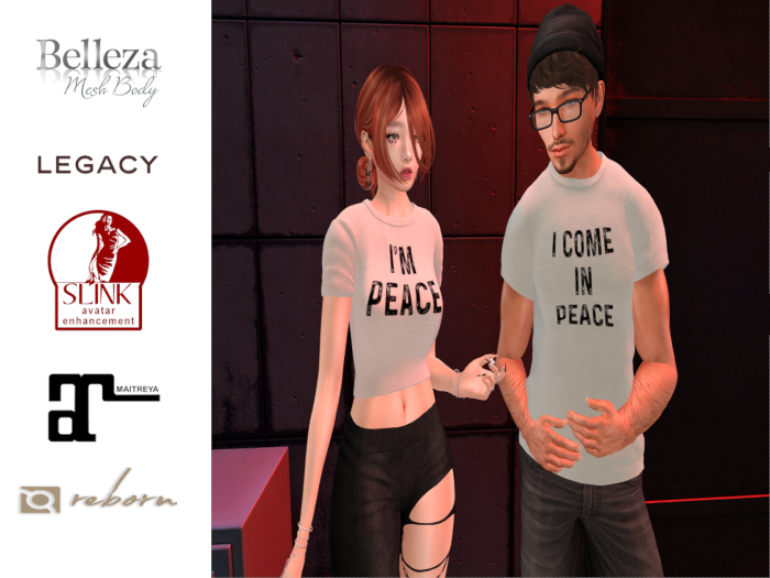 Couples Tee Set: I'm Peace Belly Tee