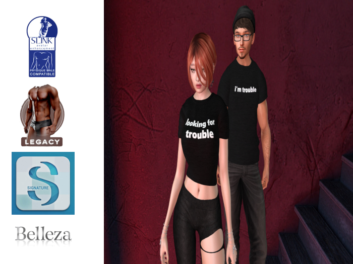 Couples Tee Set: I'm Trouble Classic Tee  