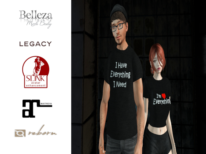 Couples Tee Set: I'm Everything Belly Tee 