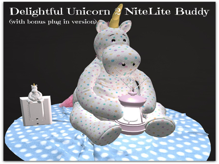 Delightful Unicorn 2 NiteLite Buddy