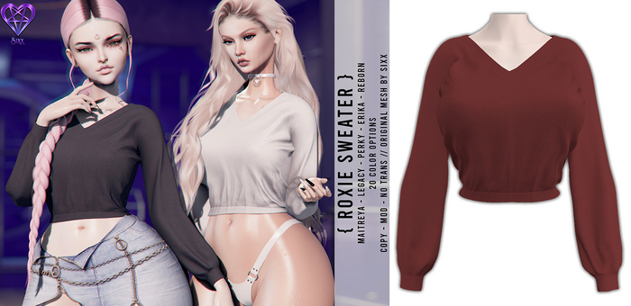 - sixx - Roxie Sweater - Burgandy