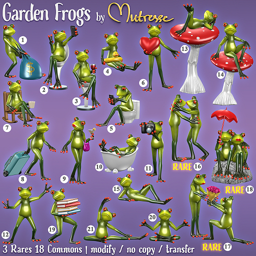18. Mutresse-Garden Frogs RARE