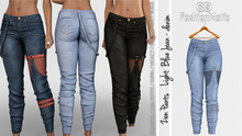 Zion Pants Light Blue Jeans - Denim - Maitreya, Petite, Kupra , Legacy, Reborn, Juicy Rolls - FashionNatic