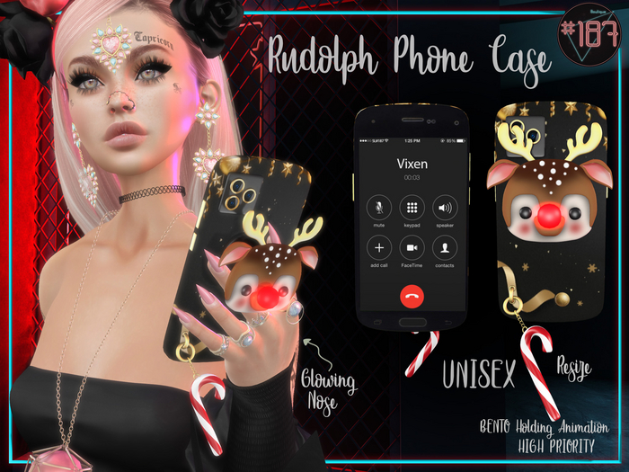 #187# Rudolph Phone Case *Holding*